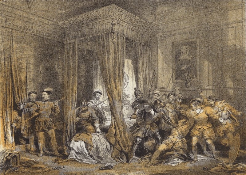 Queen Marys Bed-Chamber，Holyrood（chromolitho） 作者 在乔治·卡特莫尔之后
