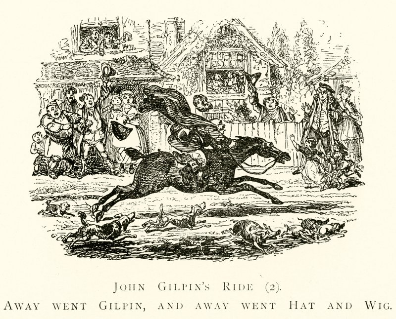 John Gilpins Ride（2），Away去了Gilpin，然后去了帽子和假发 作者 在乔治·克鲁克香克之后
