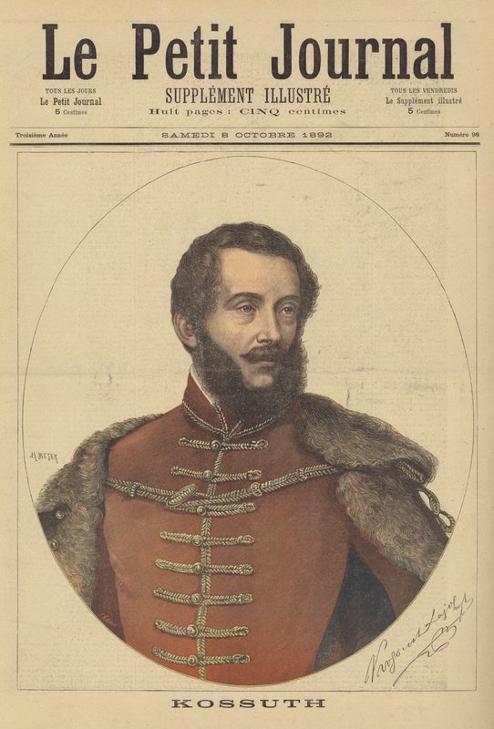 Lajos Kossuth，匈牙利律师和政治家 作者 在Henri Meyer之后