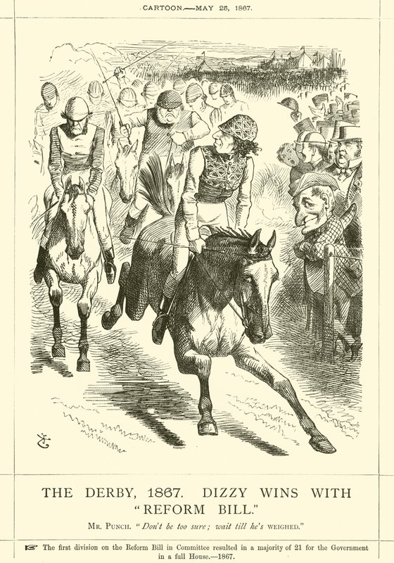 德比，1867年，头晕赢得改革法案 作者 在约翰·特尼尔之后