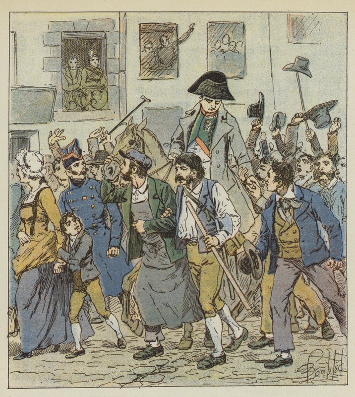 在他从厄尔巴岛返回时，皇帝在圣安东尼的Faubourg接受了无与伦比的热情。 作者 在路易斯·查尔斯·轰炸之后