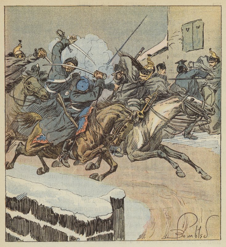 Nouans-le-Fuzelier的战斗，军需官Lajersie杀死了波森hu骑兵团的主要部队 作者 在路易斯·查尔斯·轰炸之后