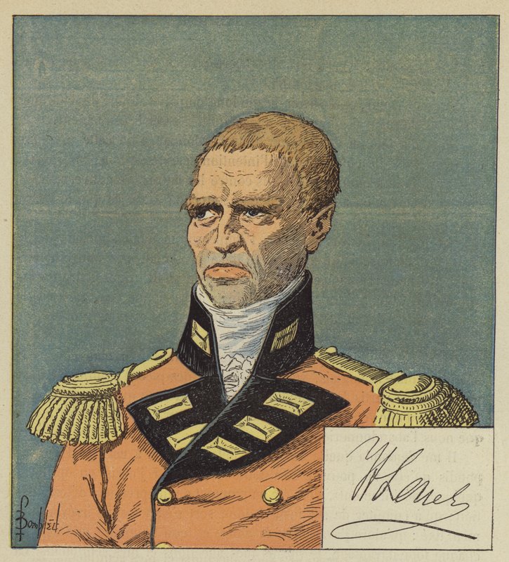 哈德森罗威（Hudson Lowe）画了一幅国家图书馆（Bibliotheque Nationale）的画作，这是罗威（Lowe）的标志 作者 在路易斯·查尔斯·轰炸之后