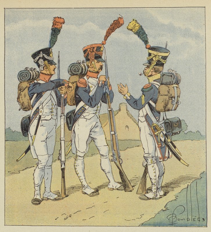 线步兵，Fusilier，Grenadier，Voltigeur 作者 在路易斯·查尔斯·轰炸之后