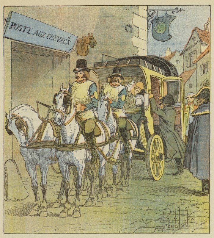 皇帝进入玛丽 - 路易斯的车 作者 在路易斯·查尔斯·轰炸之后