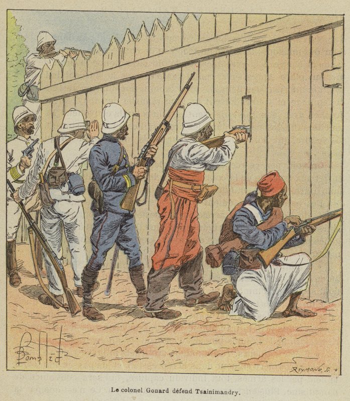 Le Colonel Gonard为Tsainimandry辩护 作者 在路易斯·查尔斯·轰炸之后