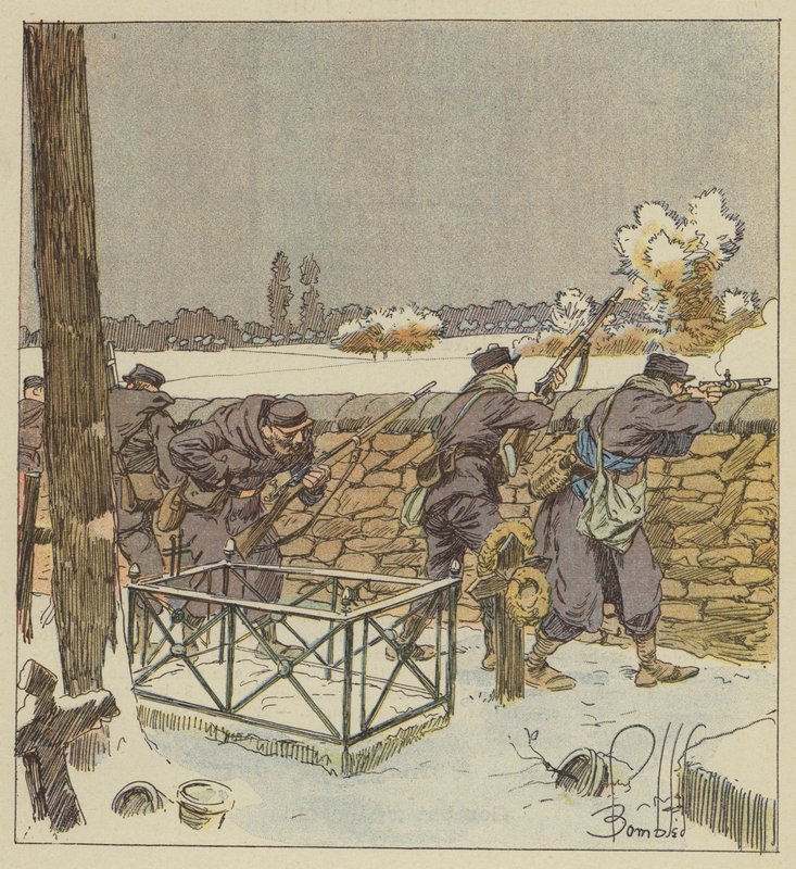 巴黎被告le cimetiere de Montsort的法郎射手 作者 在路易斯·查尔斯·轰炸之后