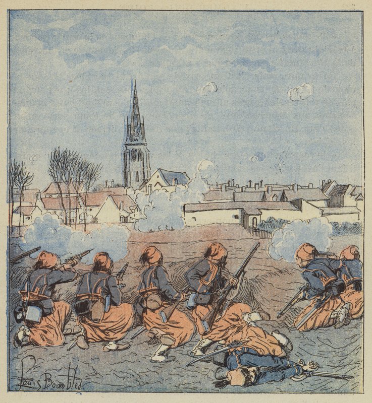 Zouaves袭击了Beaune-la-Rolande 作者 在路易斯·查尔斯·轰炸之后