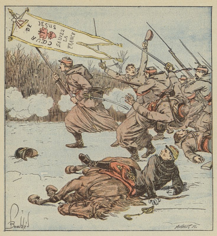 教皇的Zouaves攻击Loigny 作者 在路易斯·查尔斯·轰炸之后