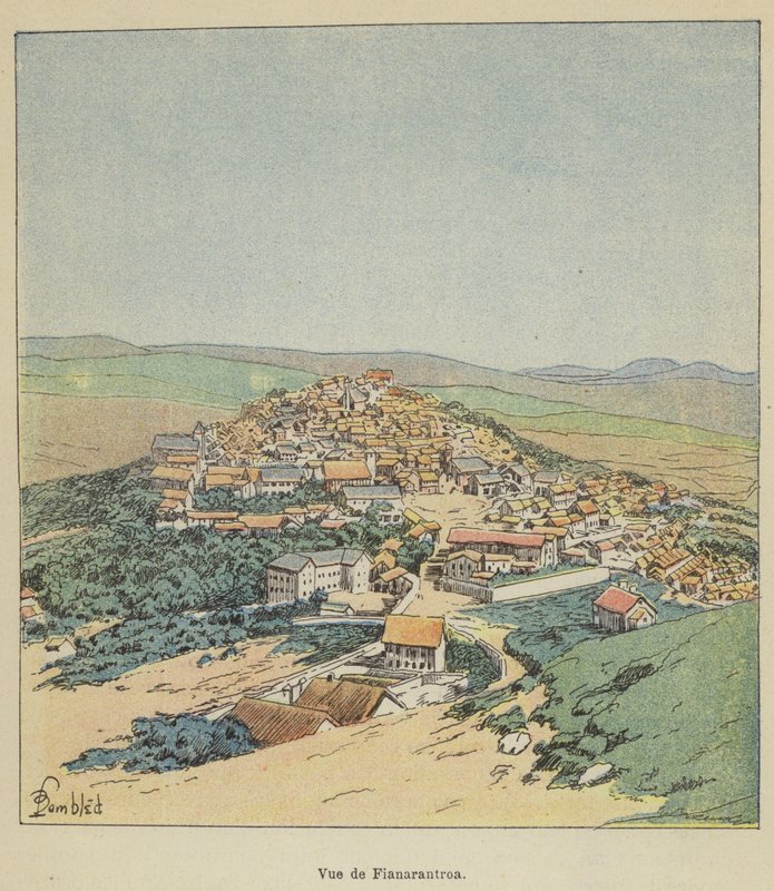 Vue de Fianarantroa 作者 在路易斯·查尔斯·轰炸之后