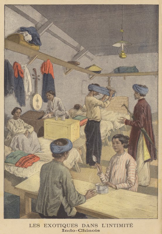 来自法属印度支那的人们在1900年巴黎世界博览会上的住所 作者 在Oswaldo Tofani之后