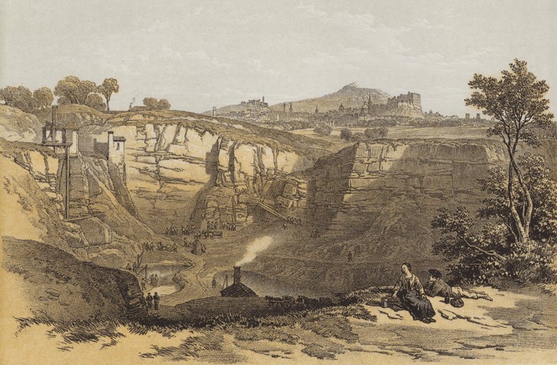 爱丁堡，来自Craigleith Quarry（chromolitho） 作者 在威廉·莱顿·里奇之后