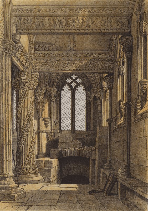 Prentice Pillar，Roslin Chapel（chromolitho） 作者 在威廉·莱顿·里奇之后