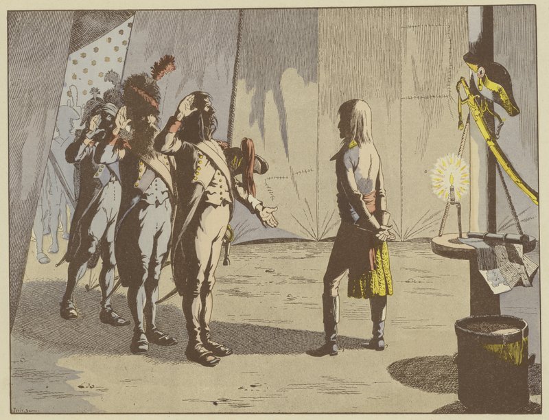 After the Battle of Lodi, the old soldiers offered their young commander has the rank of corporal, origin of the nickname The Little Corporal, that remained with Napoleon 作者 Onfray de Breville Jacques Job的化名