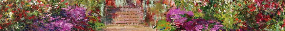 莫奈花园的一条通道，吉维尼，1902年 (Claude Monet)